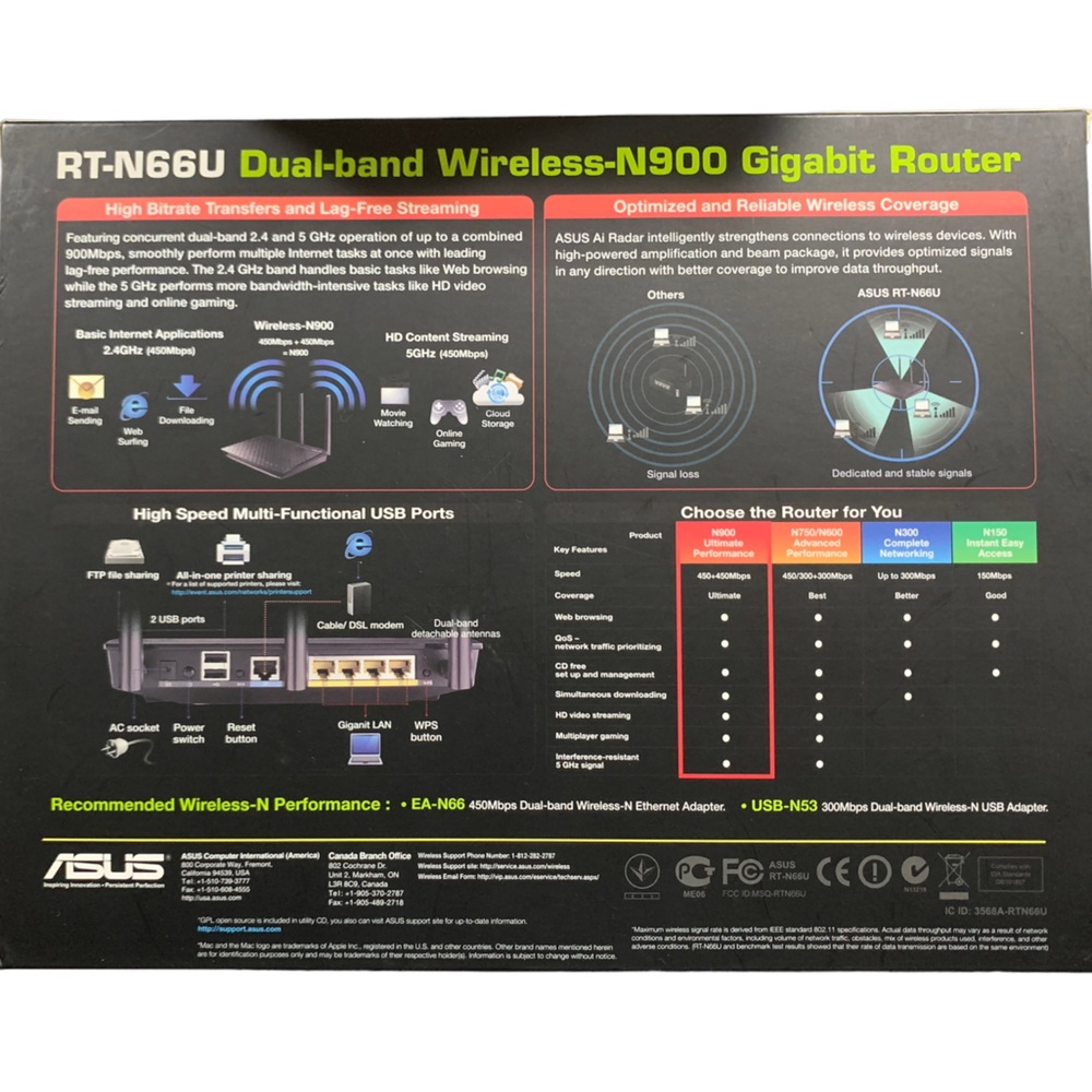 -SOLD-ASUS RT-N66U Gigabit Router Dual Band Wireless-N900 - Picture 3 of 7